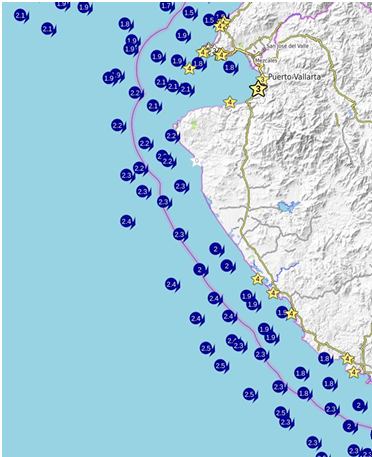 Se mantiene oleaje elevado en la costa de Jalisco