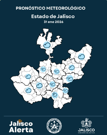 Frente Frío 32 provoca vientos fuertes y descenso térmico este fin de semana en Jalisco