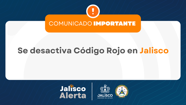 Se desactiva Código Rojo en Jalisco